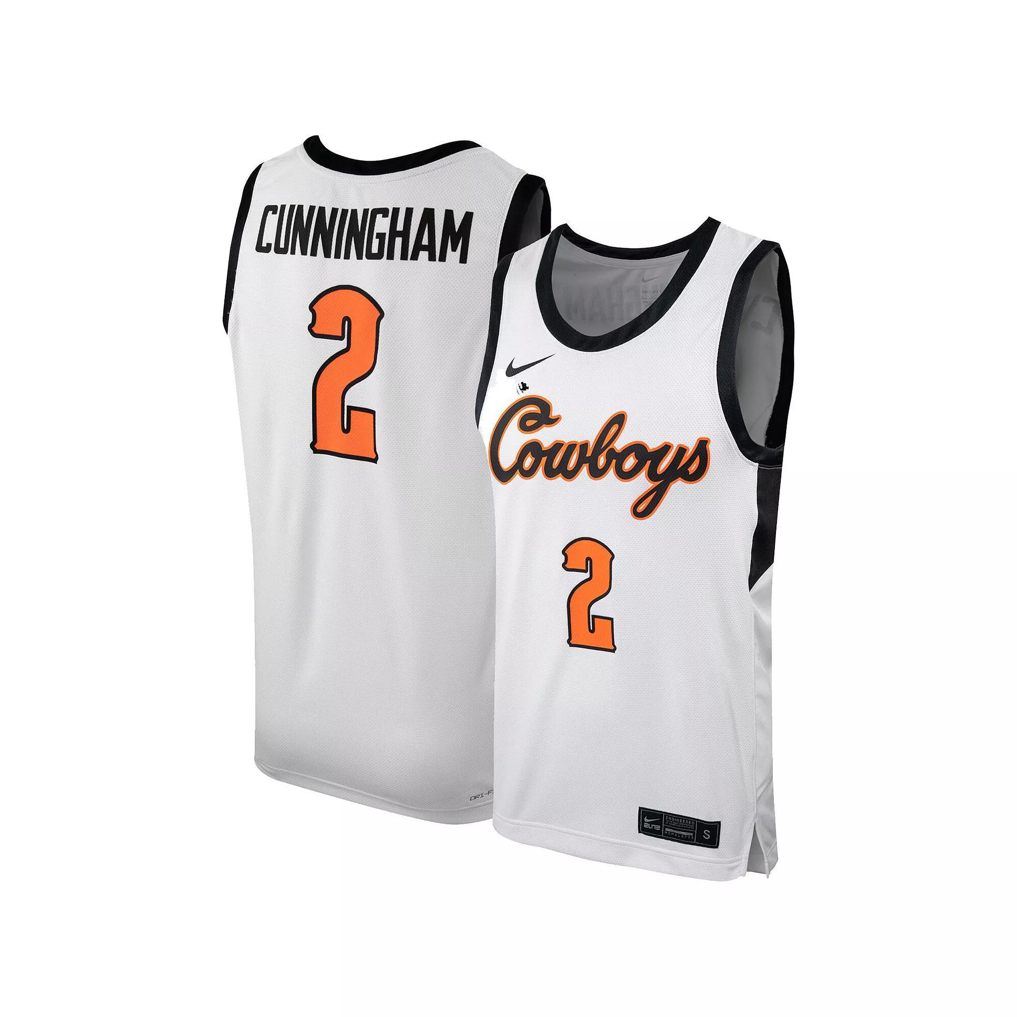 Men's Nike Cade Cunningham White Oklahoma State Cowboys Replica Basketball Jersey, Size: XL Product Image