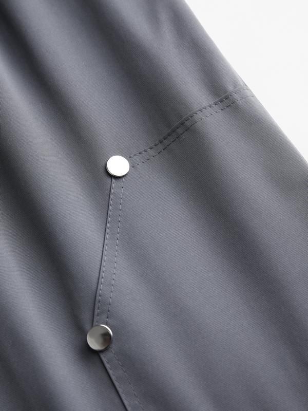 Men's Multi Pocket Rivet Decor Drawstring Shorts Product Image