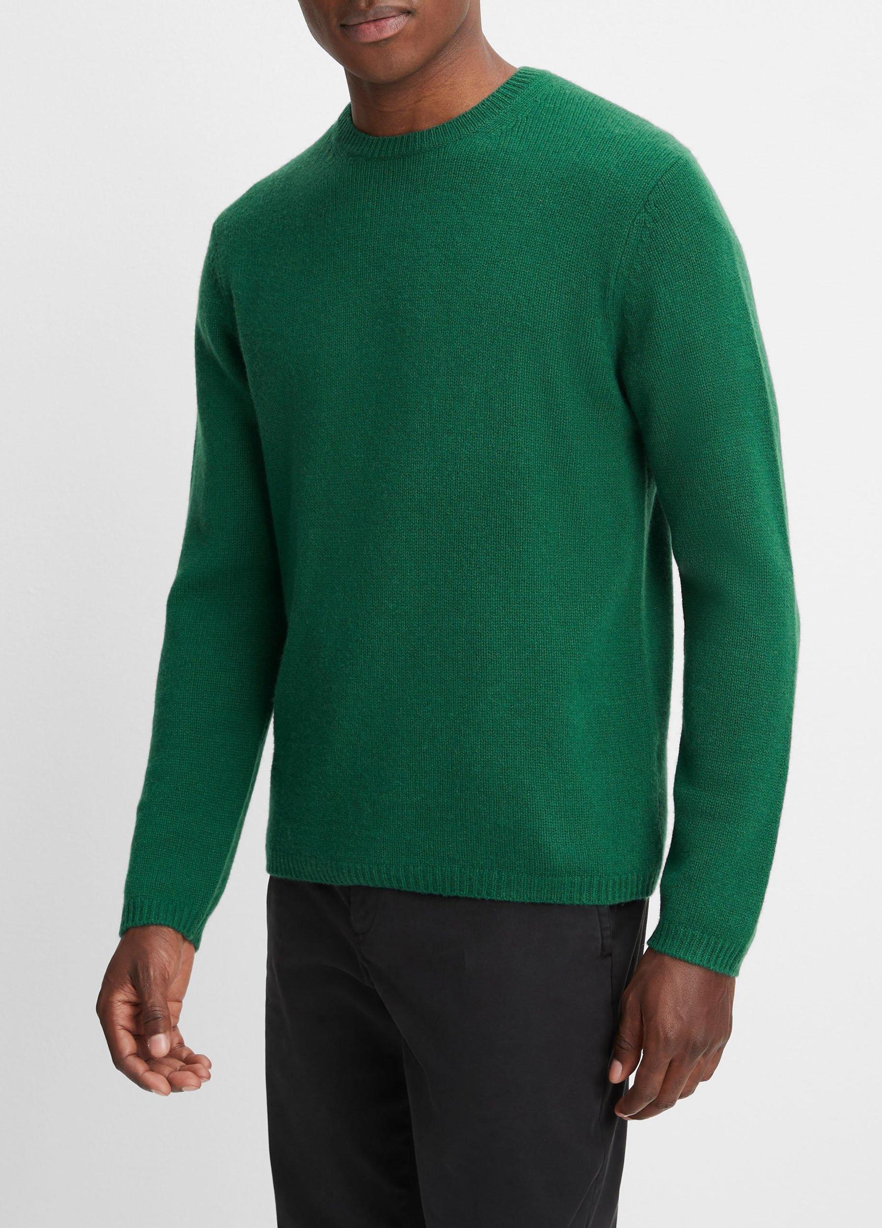 Mens Cashmere Crew Neck Sweater, Huntington Green, Size L Vince Product Image