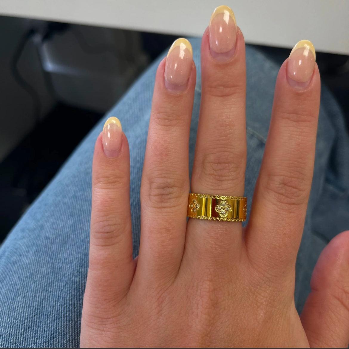 Gracie CZ Clover Ring Product Image