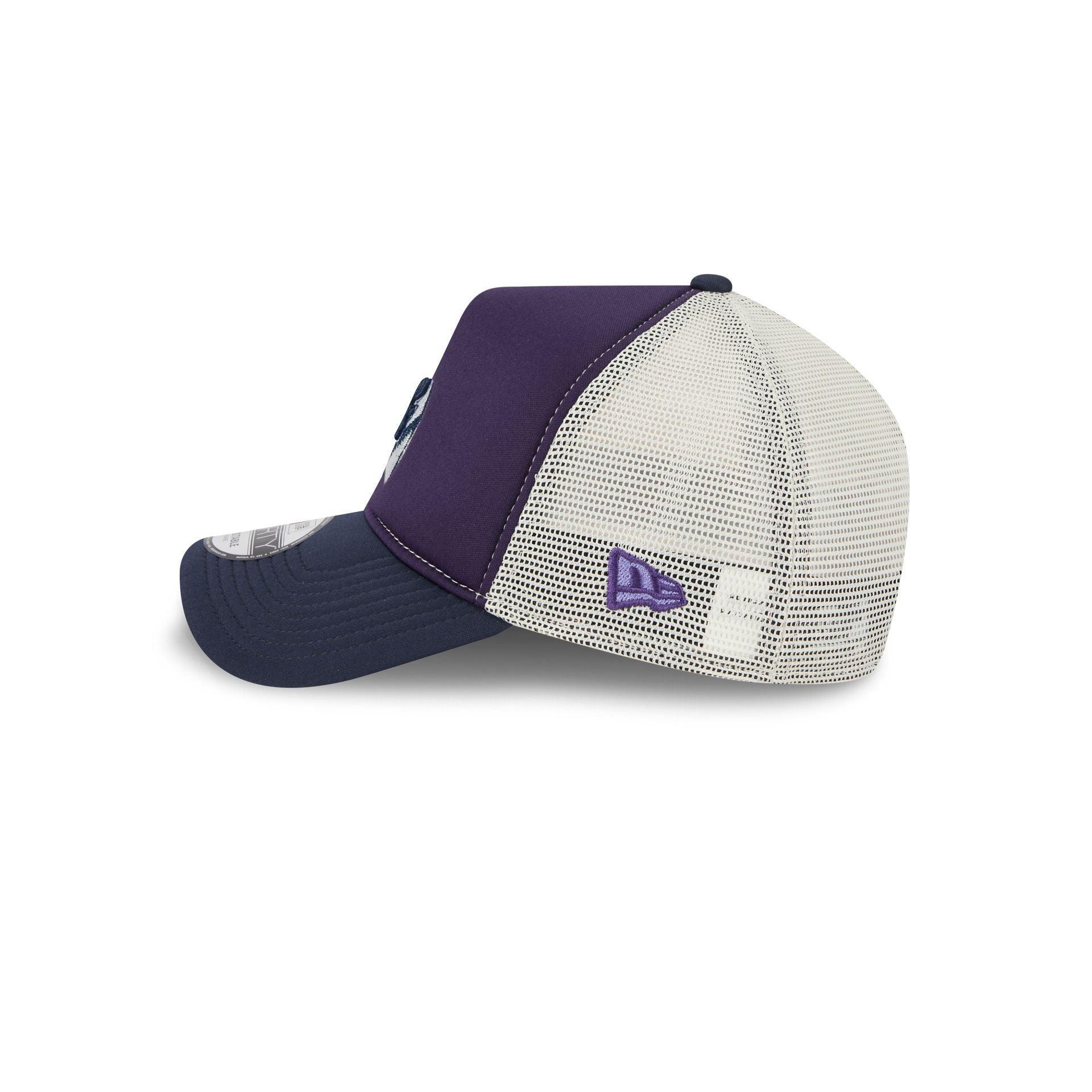 Seattle Mariners Navy Purple 9FORTY A-Frame Trucker Hat Male Product Image
