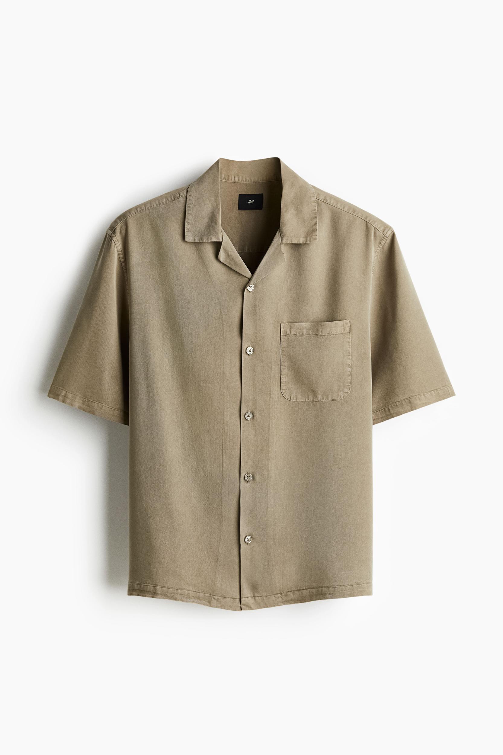 Regular Fit Lyocell Resort Shirt Product Image