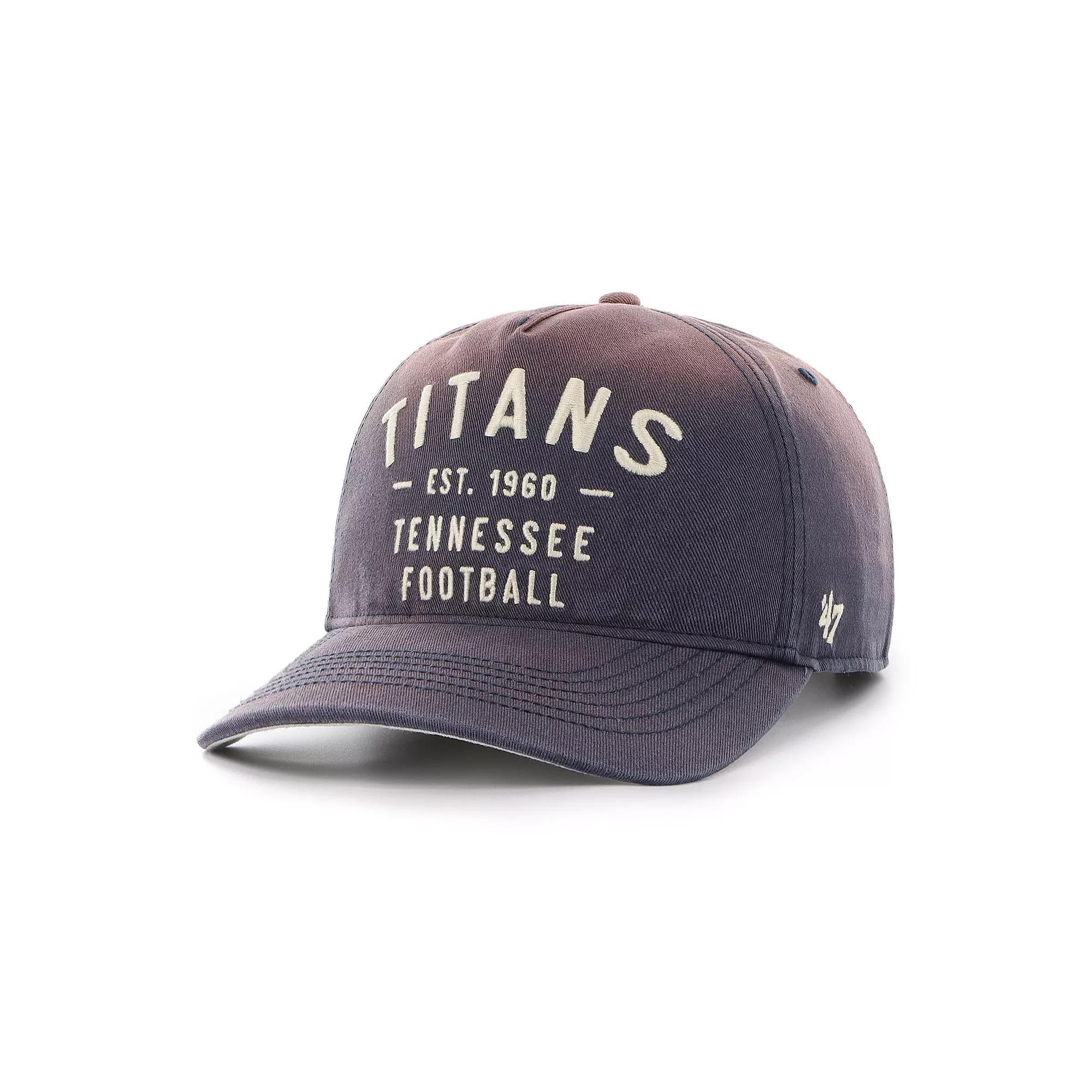 Men's '47 Navy Tennessee Titans Dusted Laramie Unstructured Hitch Adjustable Hat, Blue Product Image