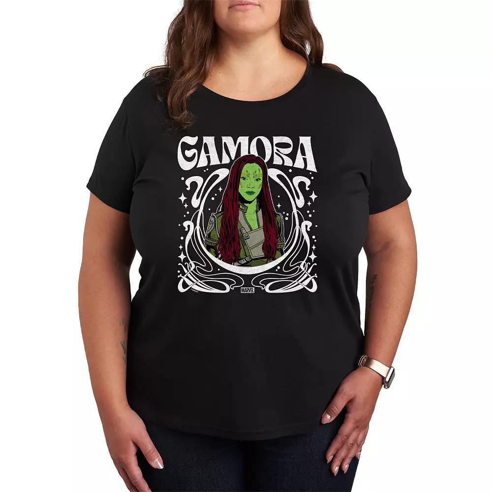 Plus Size Guardians of the Galaxy Gamora Nouveau Floral Graphic Tee, Womens Product Image