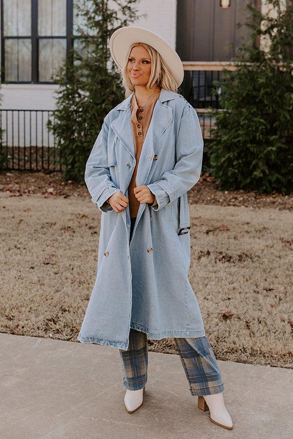 London Lookout Denim Trench Coat Product Image