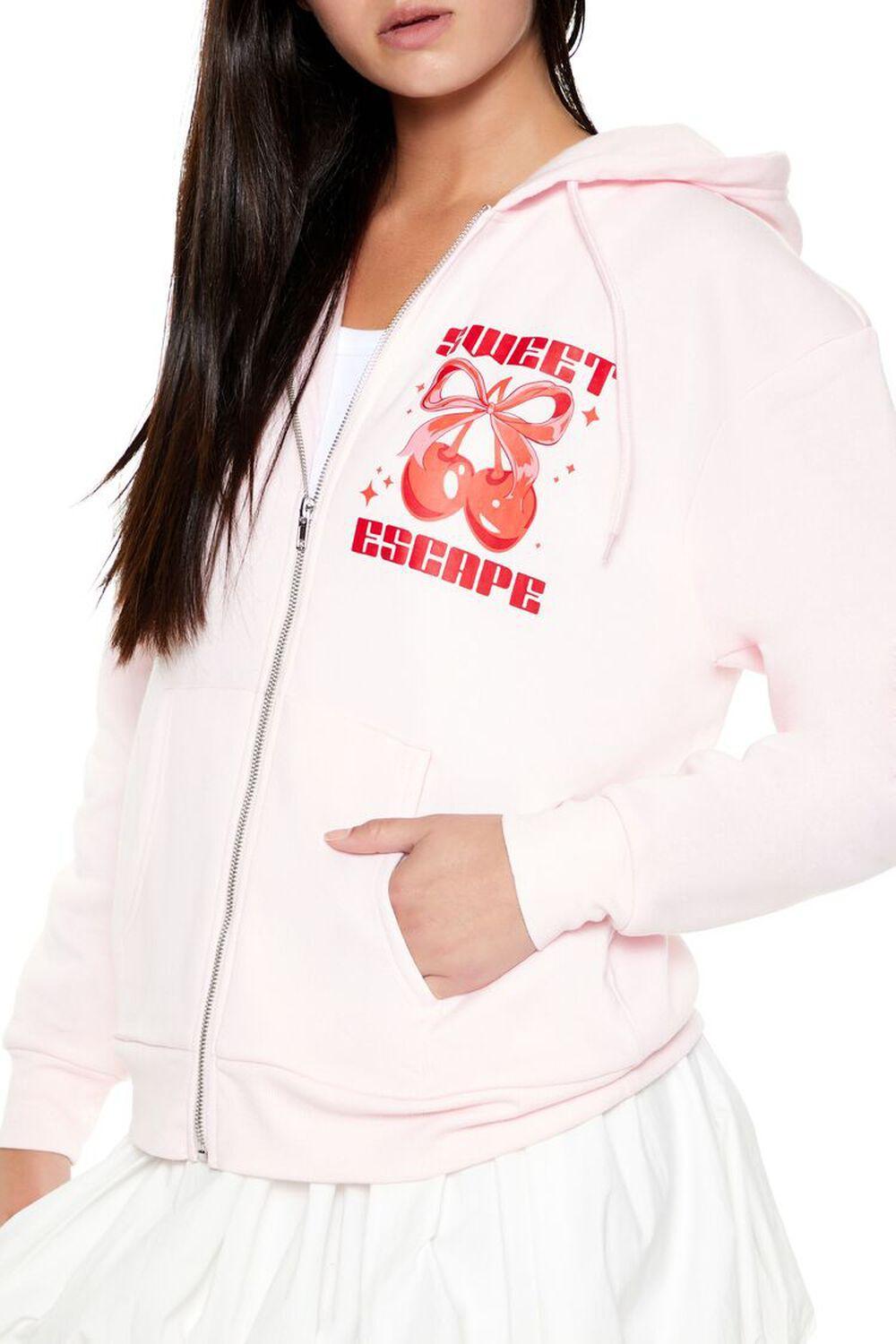 Sweet Escape Cherry Zip-Up Hoodie | Forever 21 Product Image