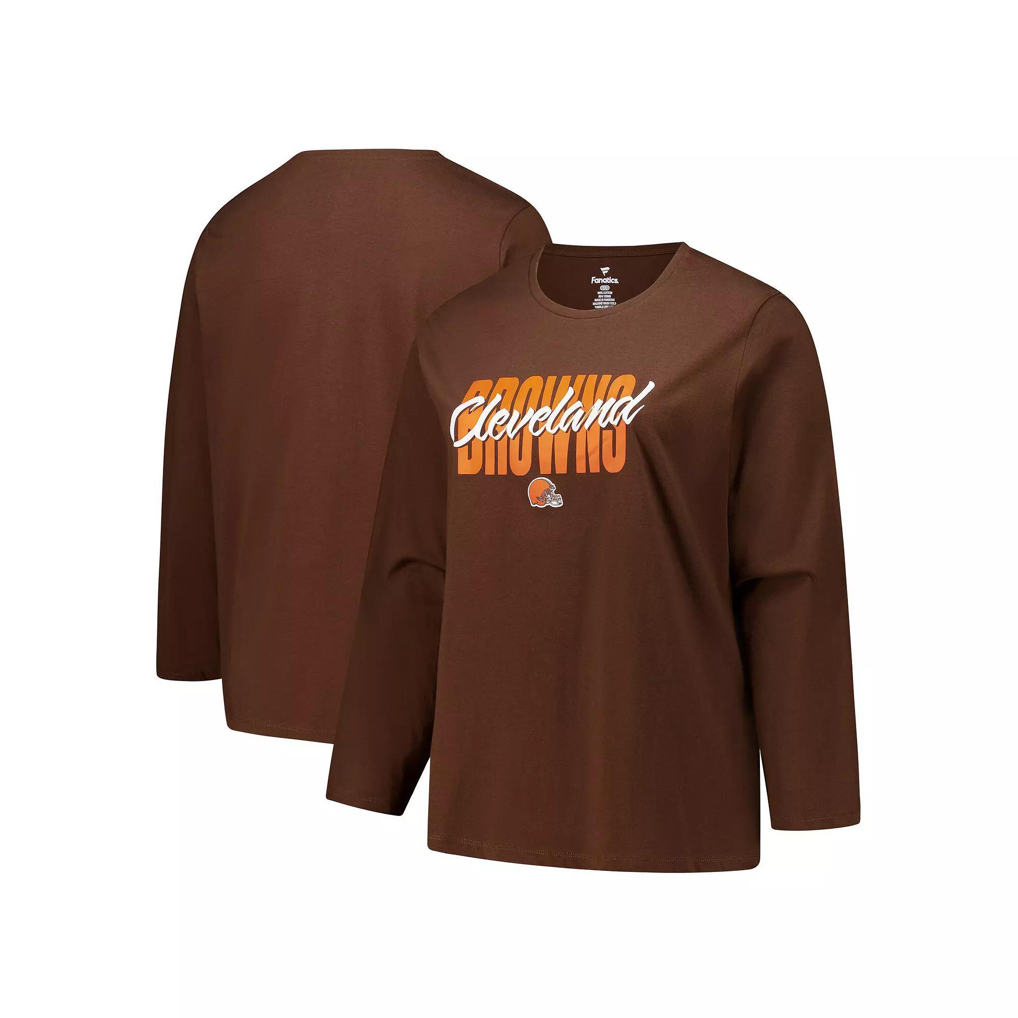 Womens Fanatics Cleveland s Long Sleeve Scoop Neck T-Shirt Product Image