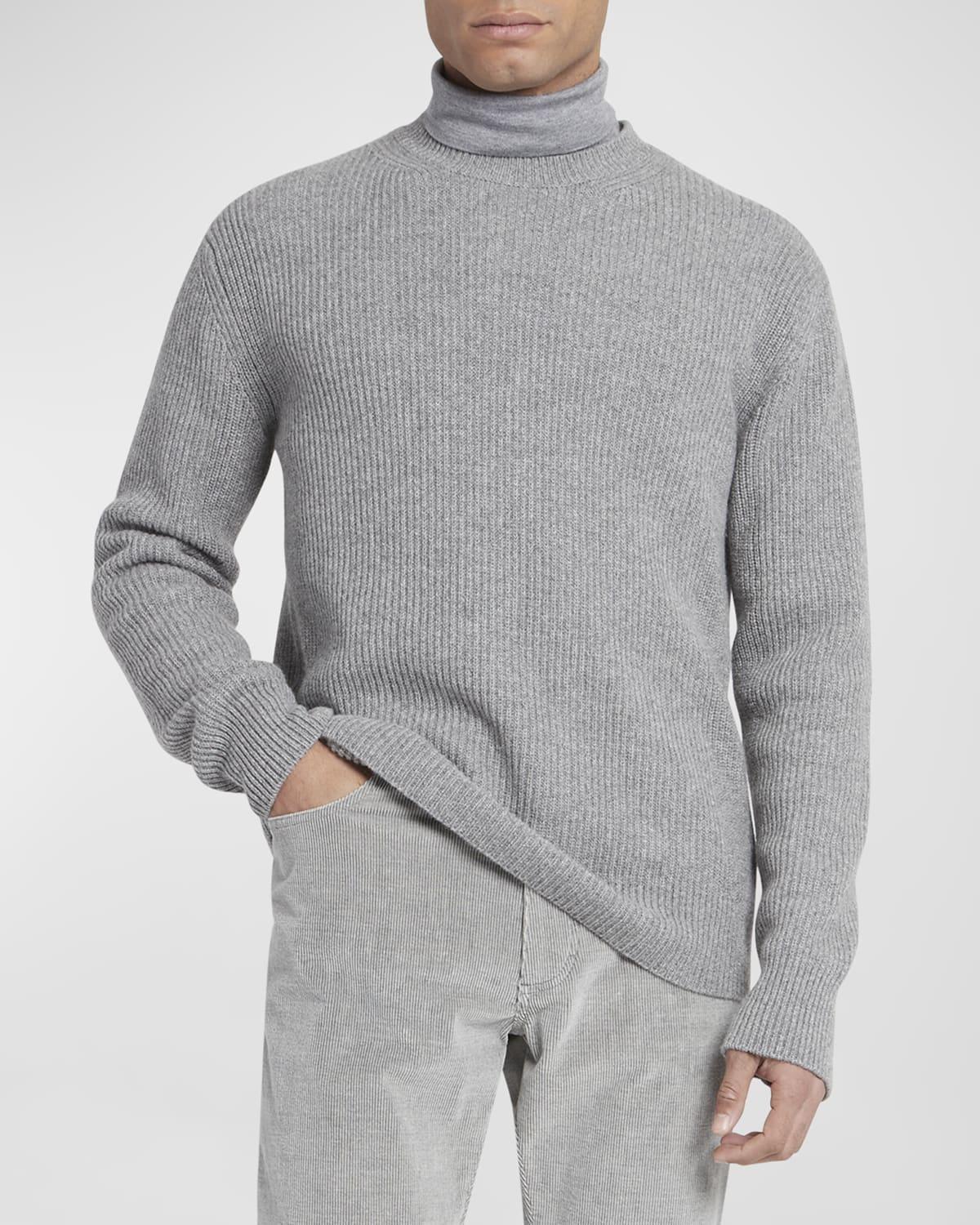 Zegna Foliage Melange Oasi Cashmere Crewneck Sweater Product Image