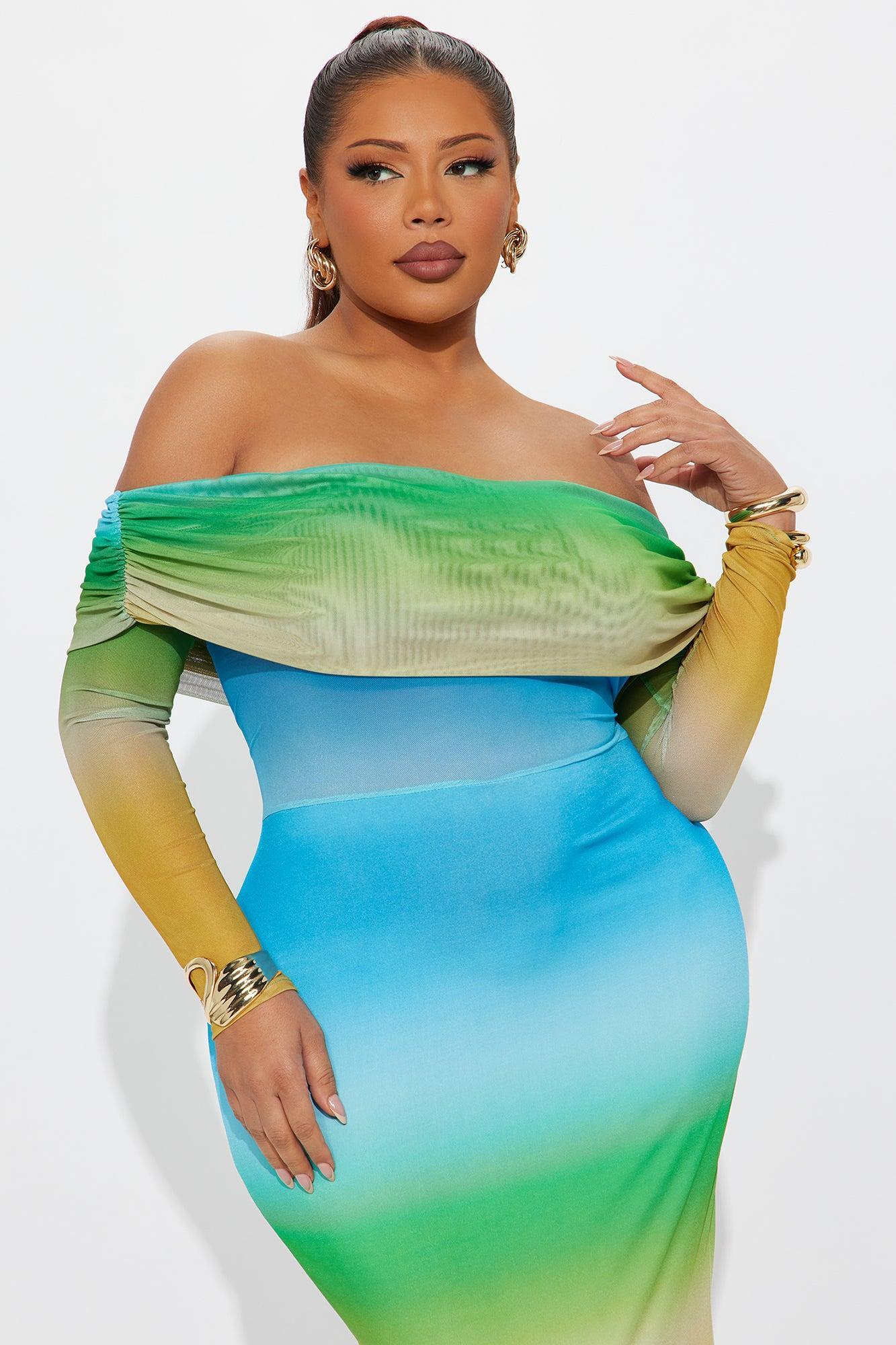 Sunset Walks Ombre Maxi Dress - Blue/combo Product Image