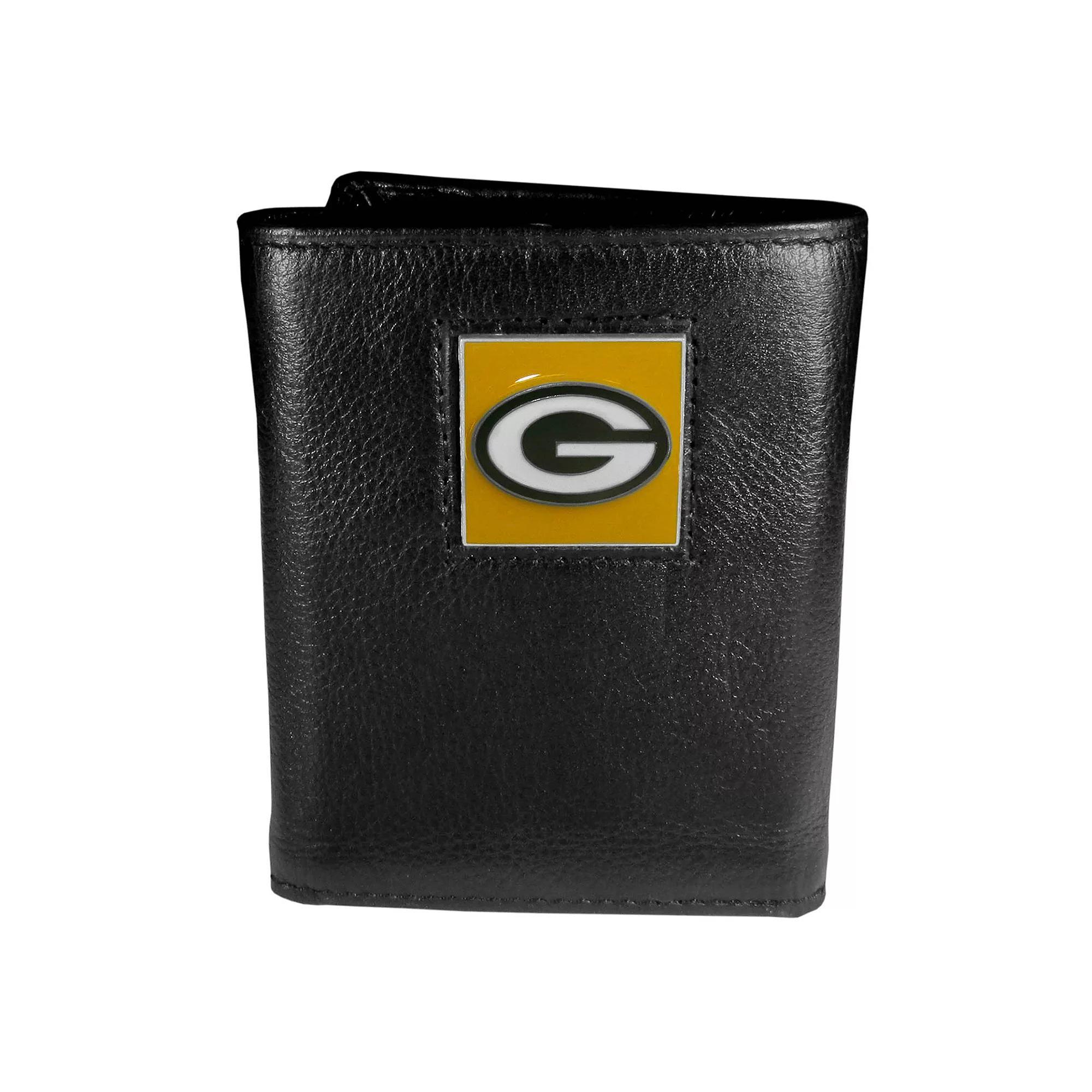 Men's Green Bay Packers Trifold Wallet, Black Product Image