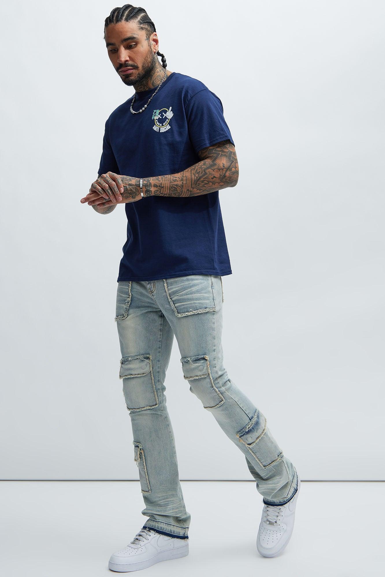 Don't Bother Me Short Sleeve Tee - Navy Product Image