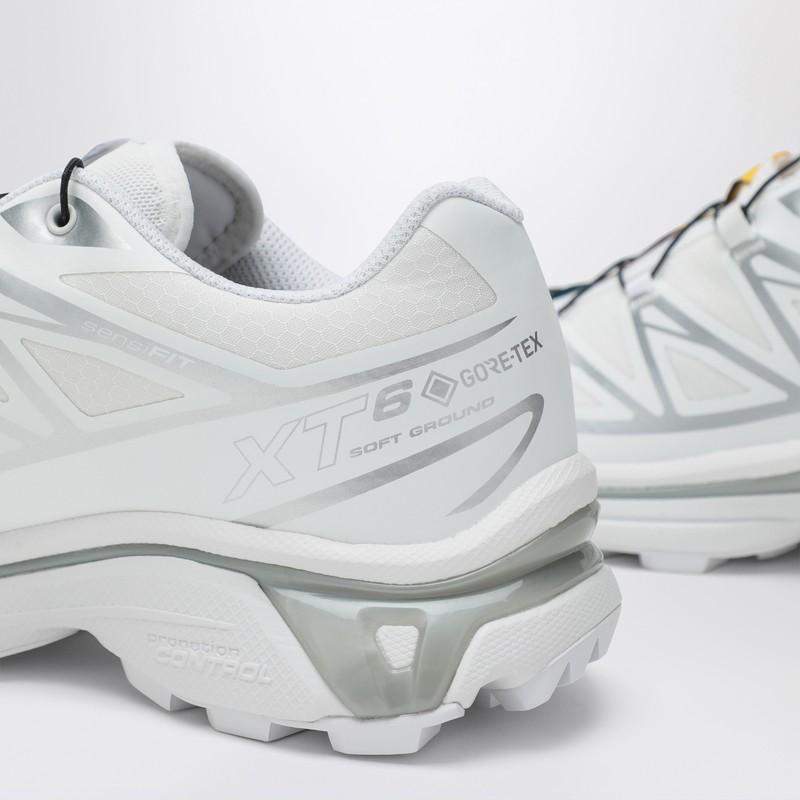 SALOMON Mens White White Silver Xt-6 Gtx Quick-lace Mesh Low-top Trainers Product Image