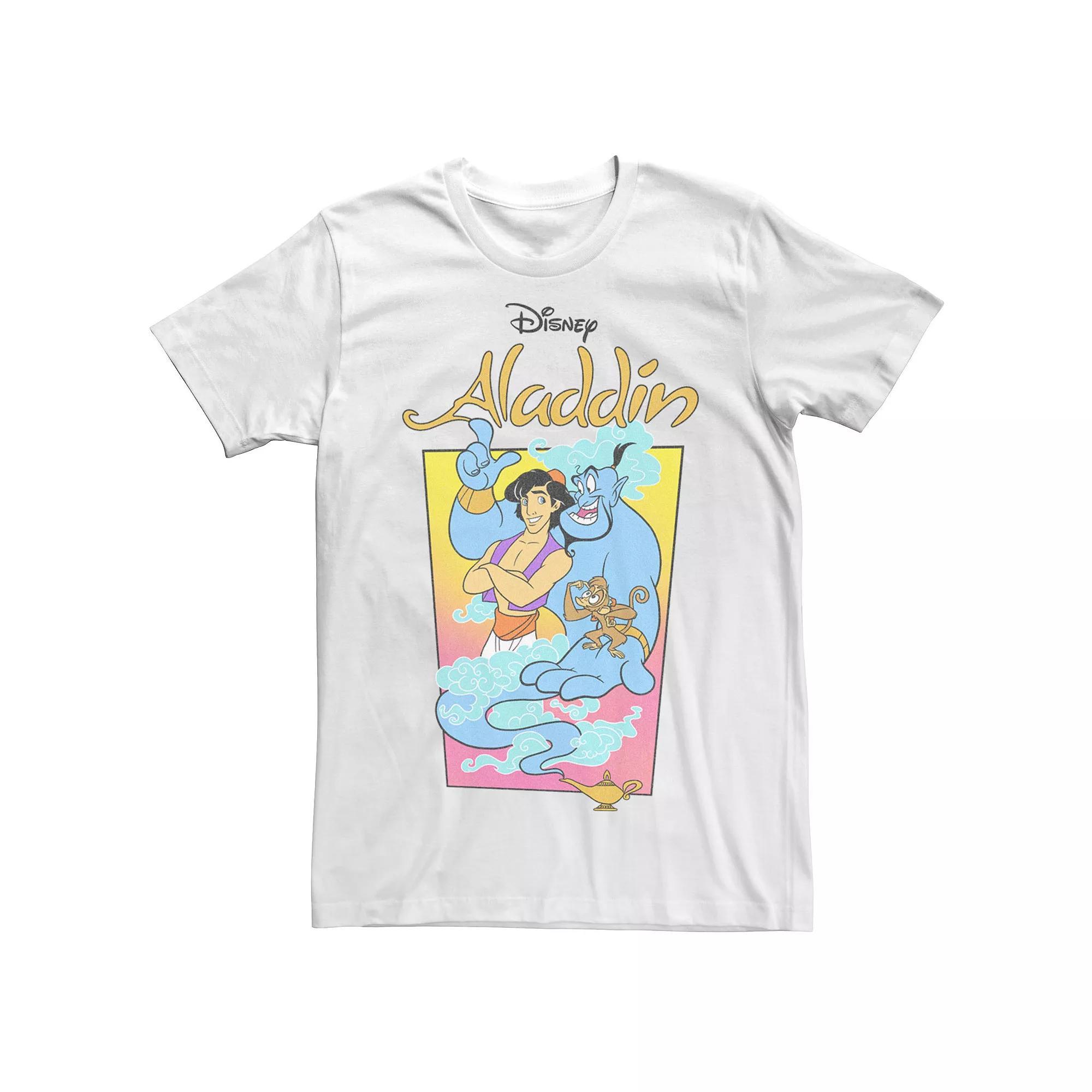Disney's Aladdin Men's Vintage Poster Tee, Size: Large, Light Blue Product Image