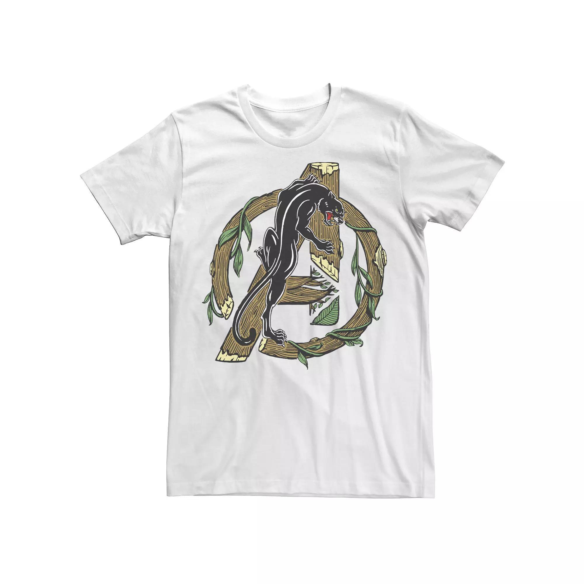 Men's Marvel Avengers Wooden Chest Logo Tee, Size: Medium, White Product Image