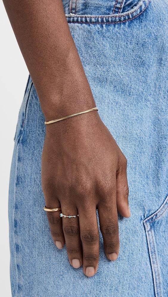 Zoe Chicco 14k Small Oval Snake Bracelet | Shopbop Product Image