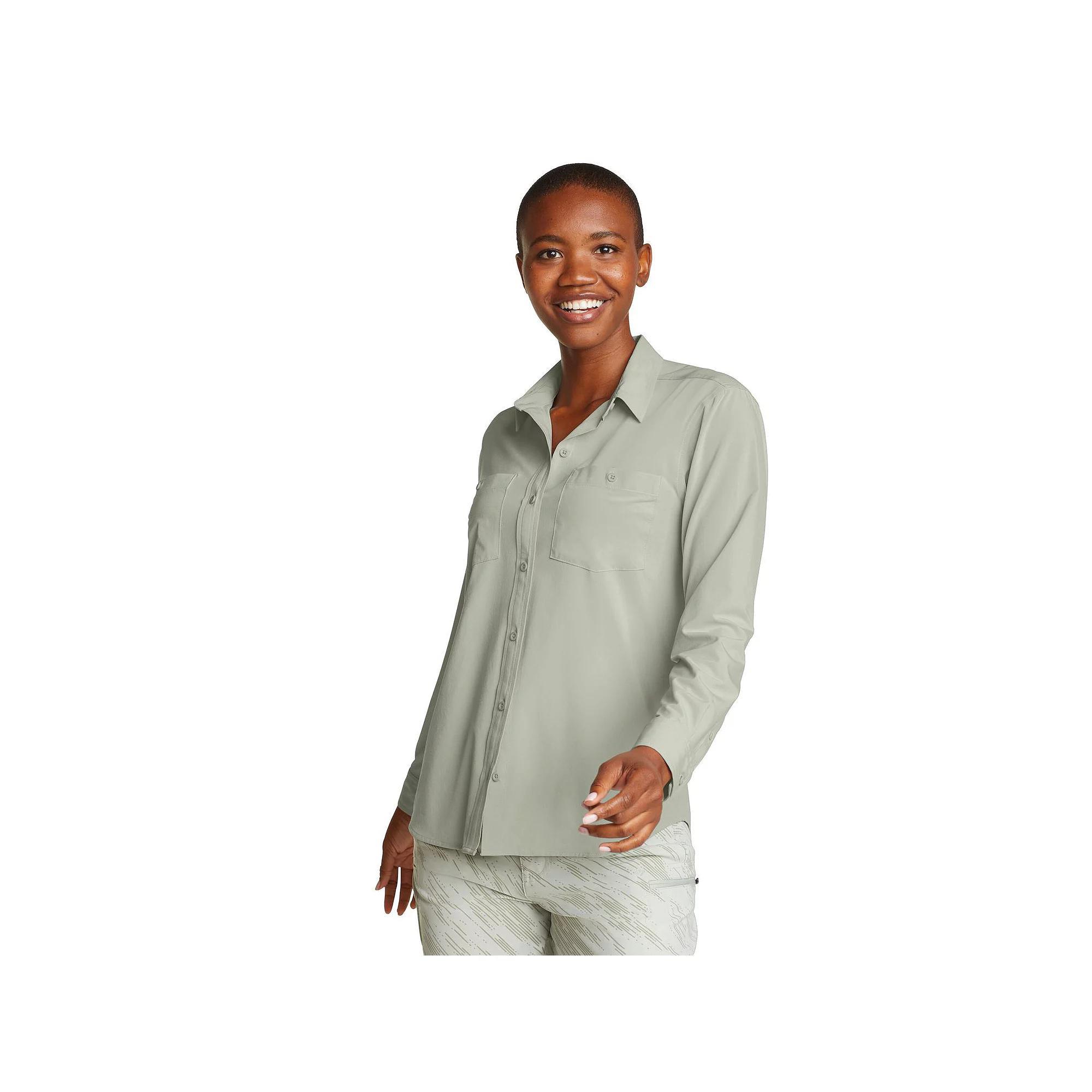 Women's Eddie Bauer Departure 3.0 Long Sleeve Shirt, Size: XXL, Black Product Image