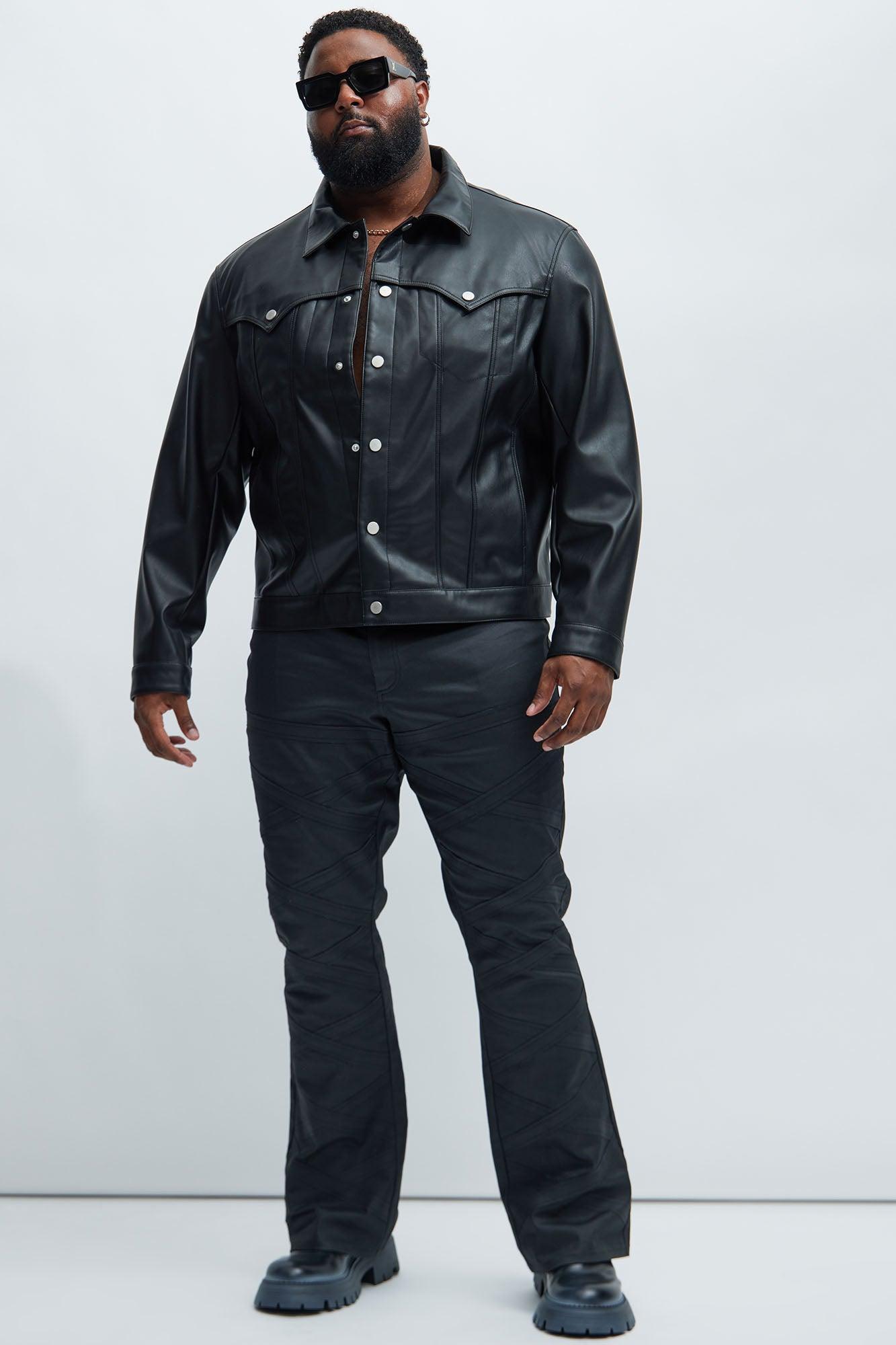 LLoyd Waxed Stacked Slim Flare Jeans - Black Product Image