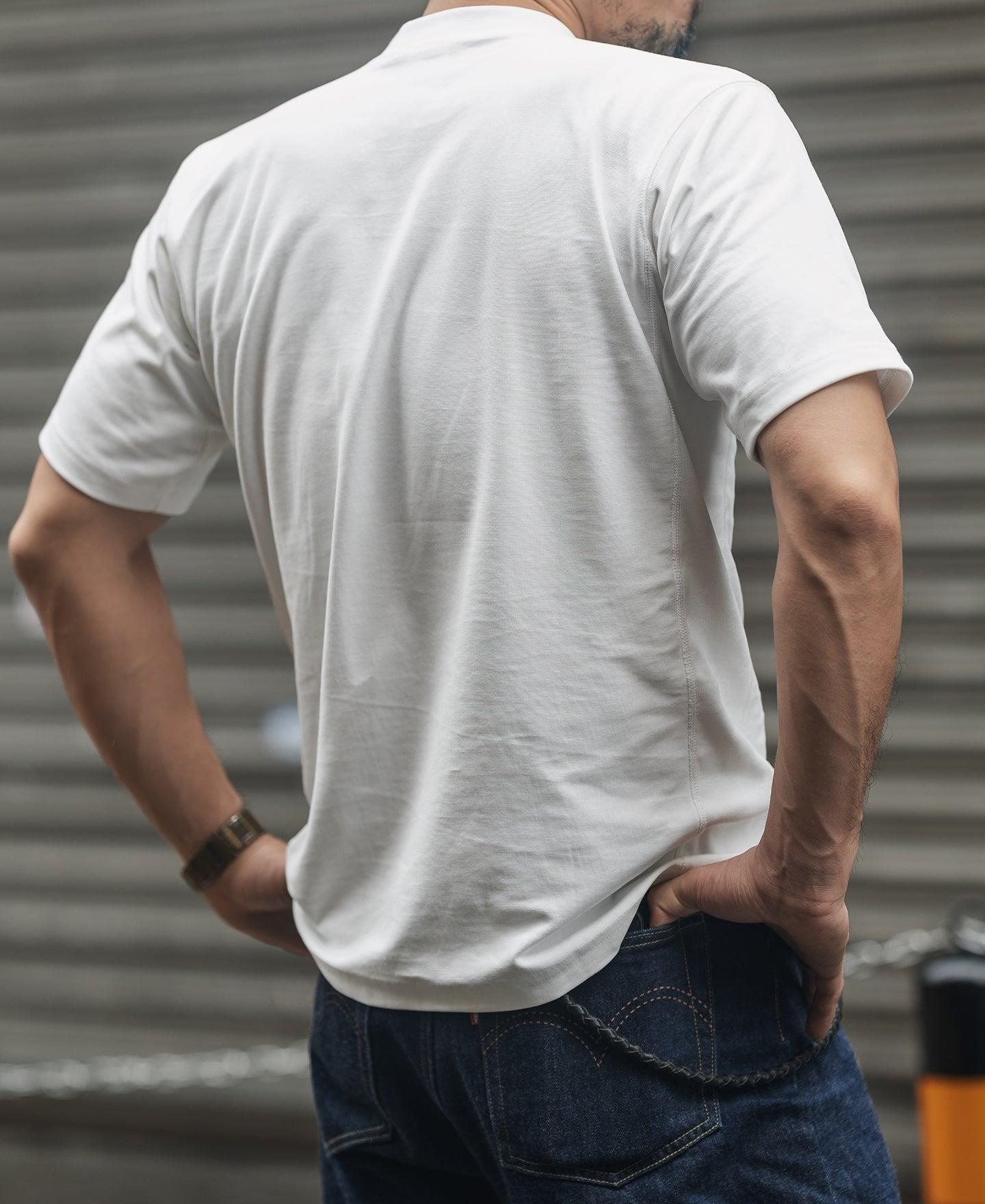 10.6 oz Reverse Weave T-Shirt - White Product Image