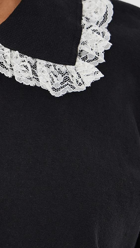 Tanner Fletcher Cletus Lace Trim Long Sleeve Polo | Shopbop Product Image