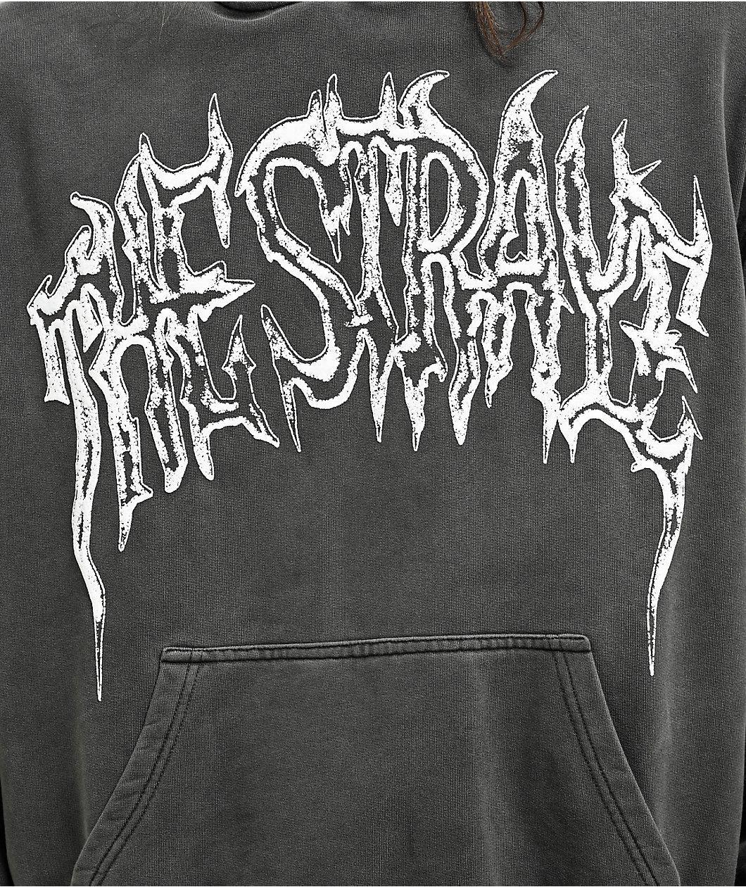 Straye Metal Vintage Black Wash Hoodie Product Image