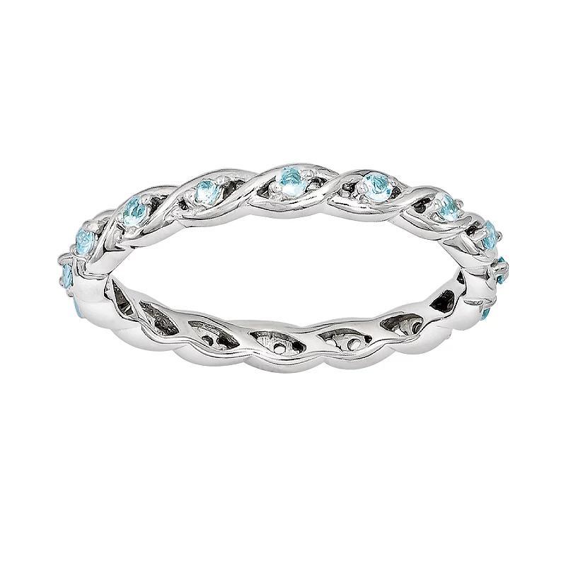 Stacks & Stones Sterling Silver Peridot Stack Ring, Womens Yellow Product Image