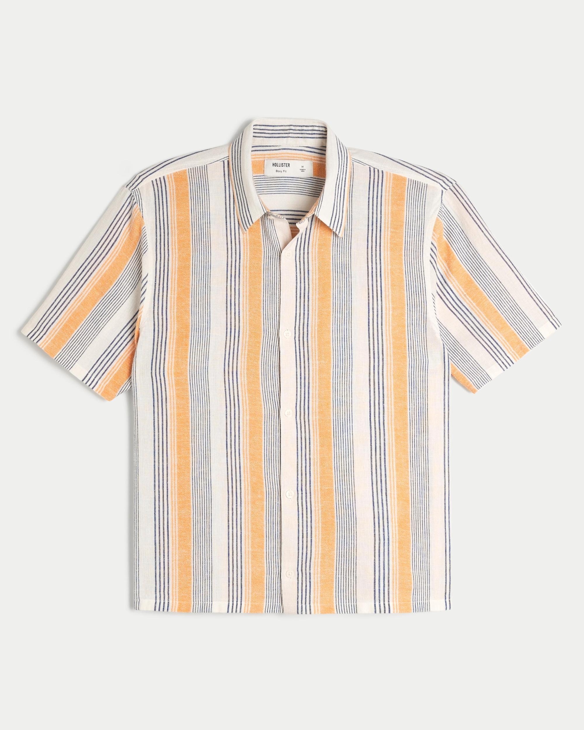 Boxy Short-Sleeve Pattern Shirt Product Image