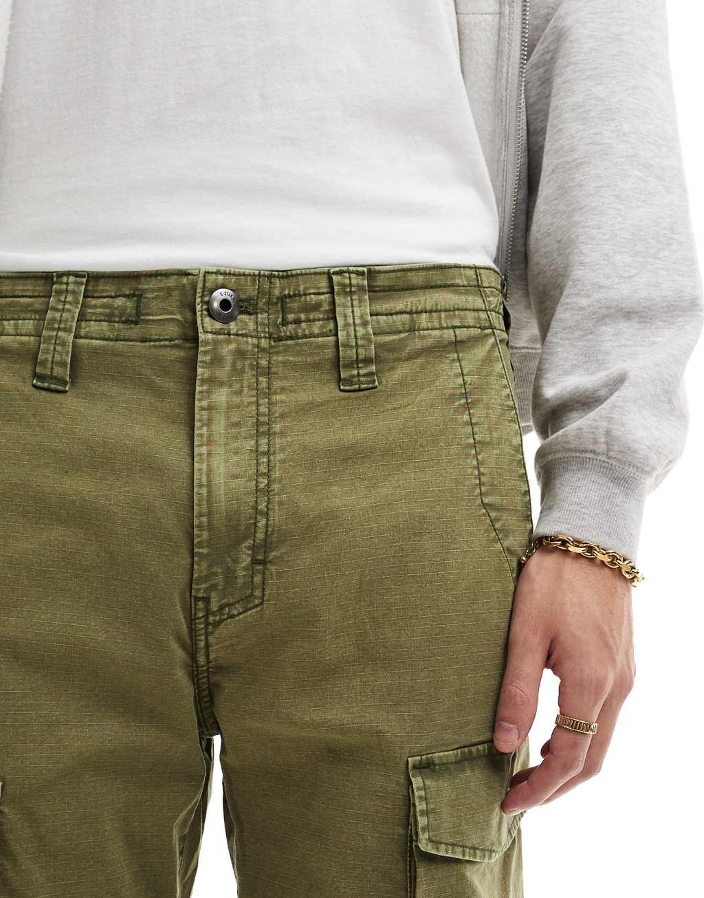 G-Star regular cargo pants in khaki green Product Image