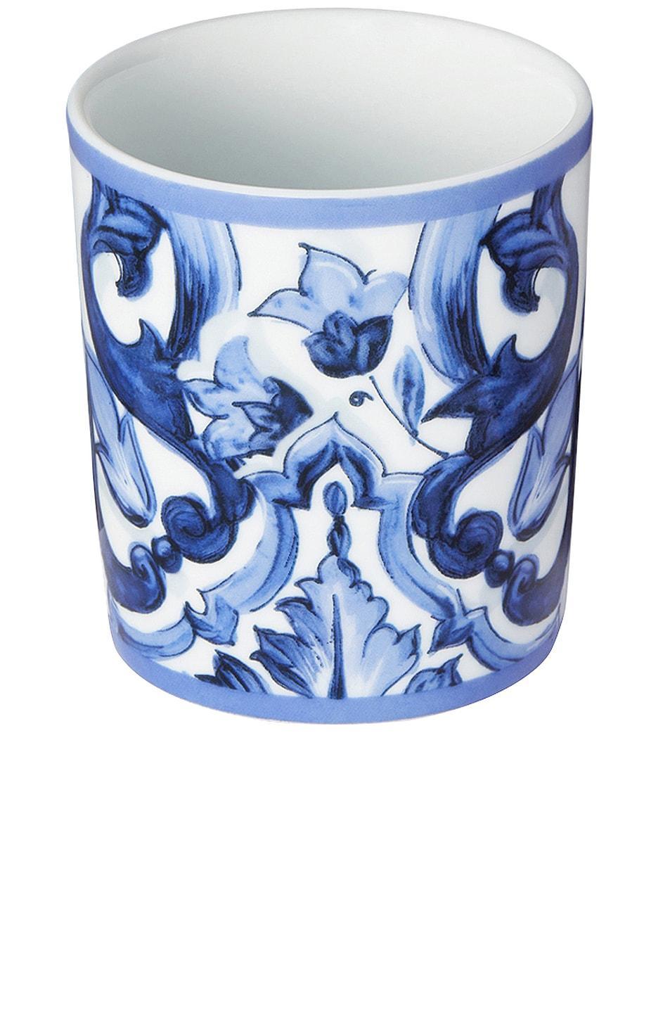 Dolce & Gabbana Casa Mediterraneo Foglie Wine Glass in Blue Product Image