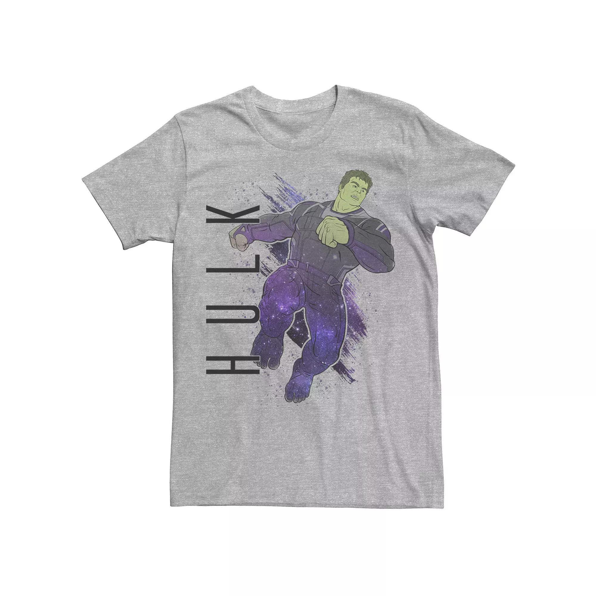 Men's Marvel Avengers Endgame Hulk Galaxy Painted Graphic Tee, Size: Medium, Athletic Grey Product Image
