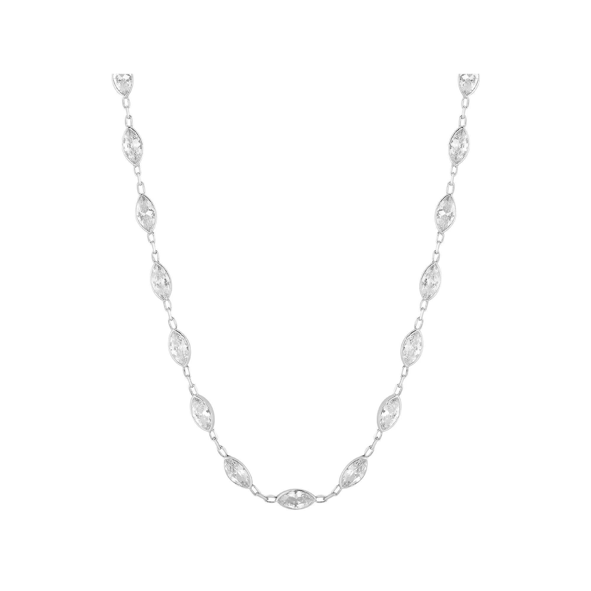 Sunkissed Sterling Cubic Zirconia Choker Necklace, Women's, Size: 16", Silver Tone Product Image