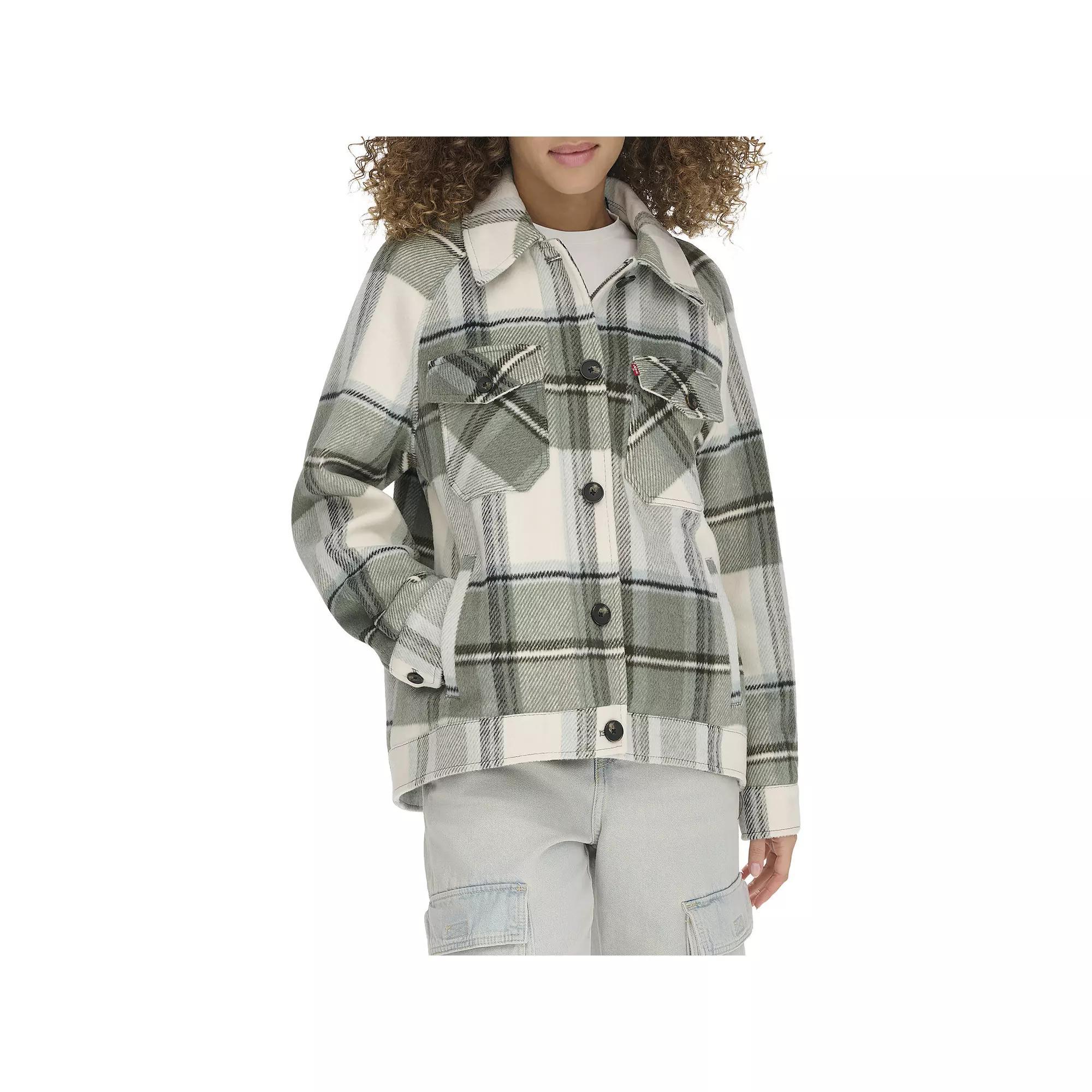 Womens Levis Wool Blend Raglan Sleeve Shirt Jacket Product Image