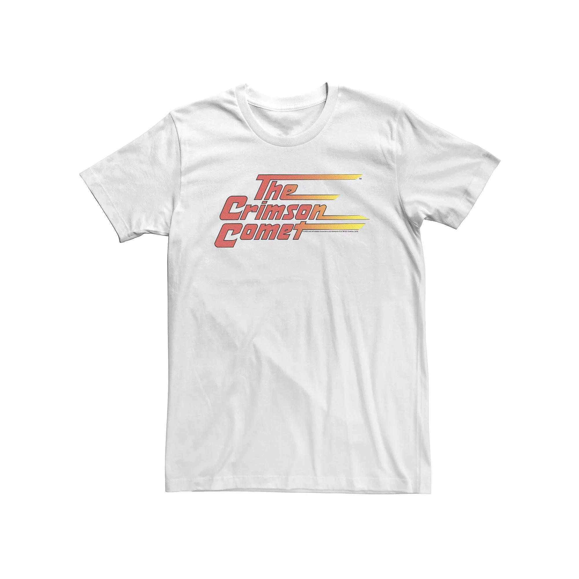 Big & Tall DC Comics The Flash Crimson Comet Text Poster Tee, Men's, Size: 3XL Tall, White Product Image