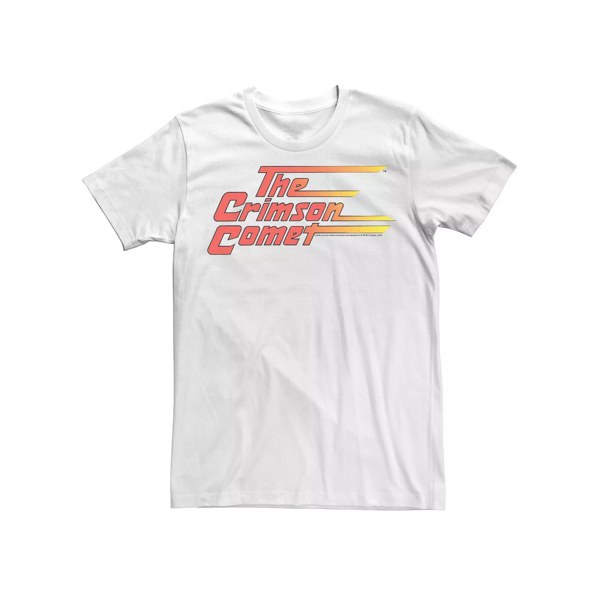Men's Flash Crimson Comet Vintage Logo Tee, Size: XXL, White Product Image