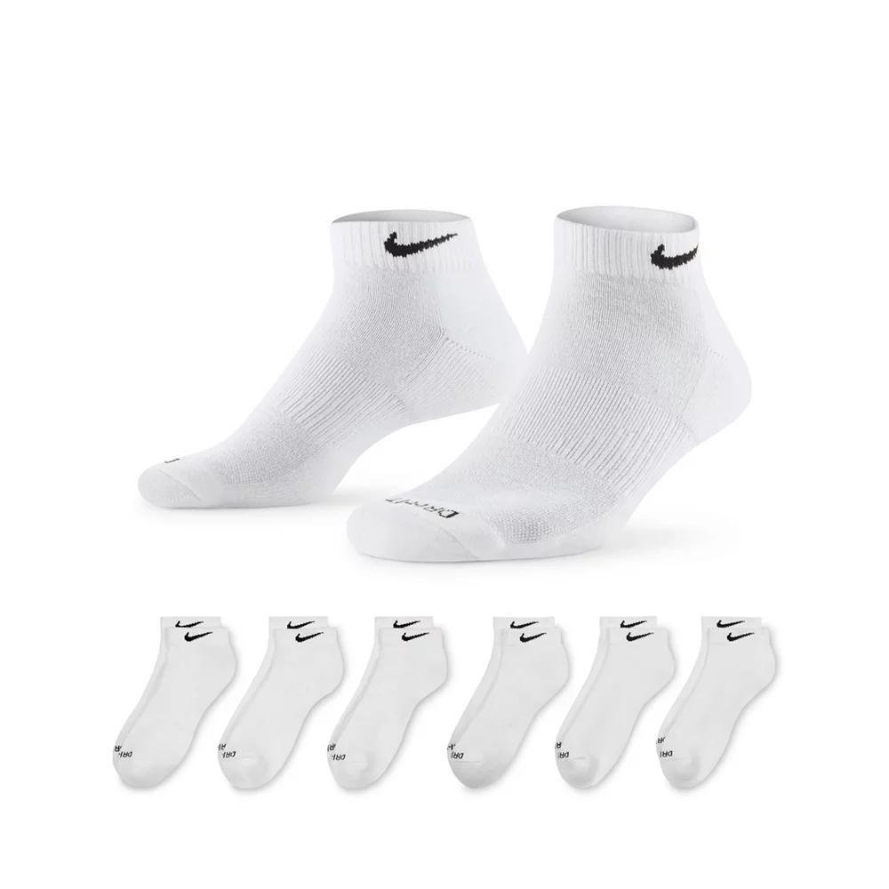 Men's Nike 6-pack Everyday Plus Cushioned Low-Cut Training Socks, Size: 12-15, White Product Image