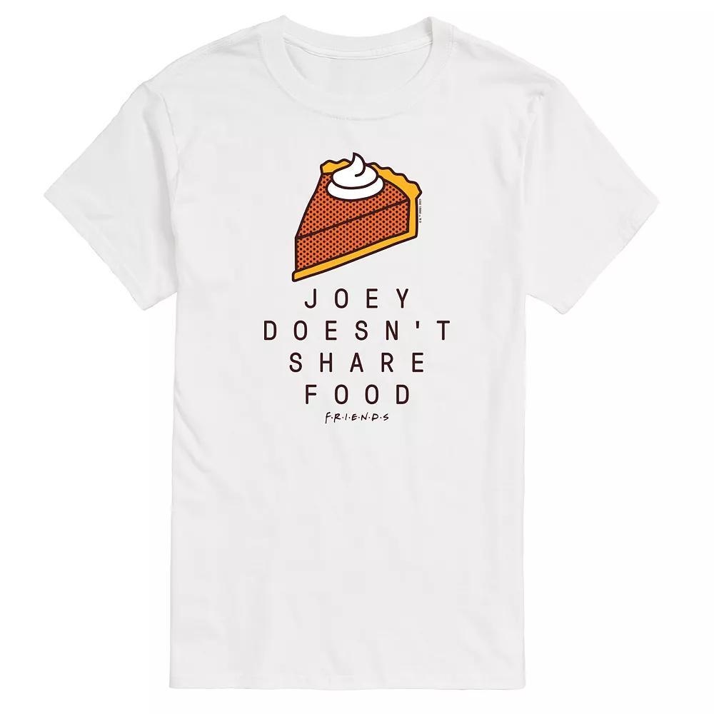 Men's Friends Joey Doesn't Share Food Graphic Tee, Size: Medium, White Product Image