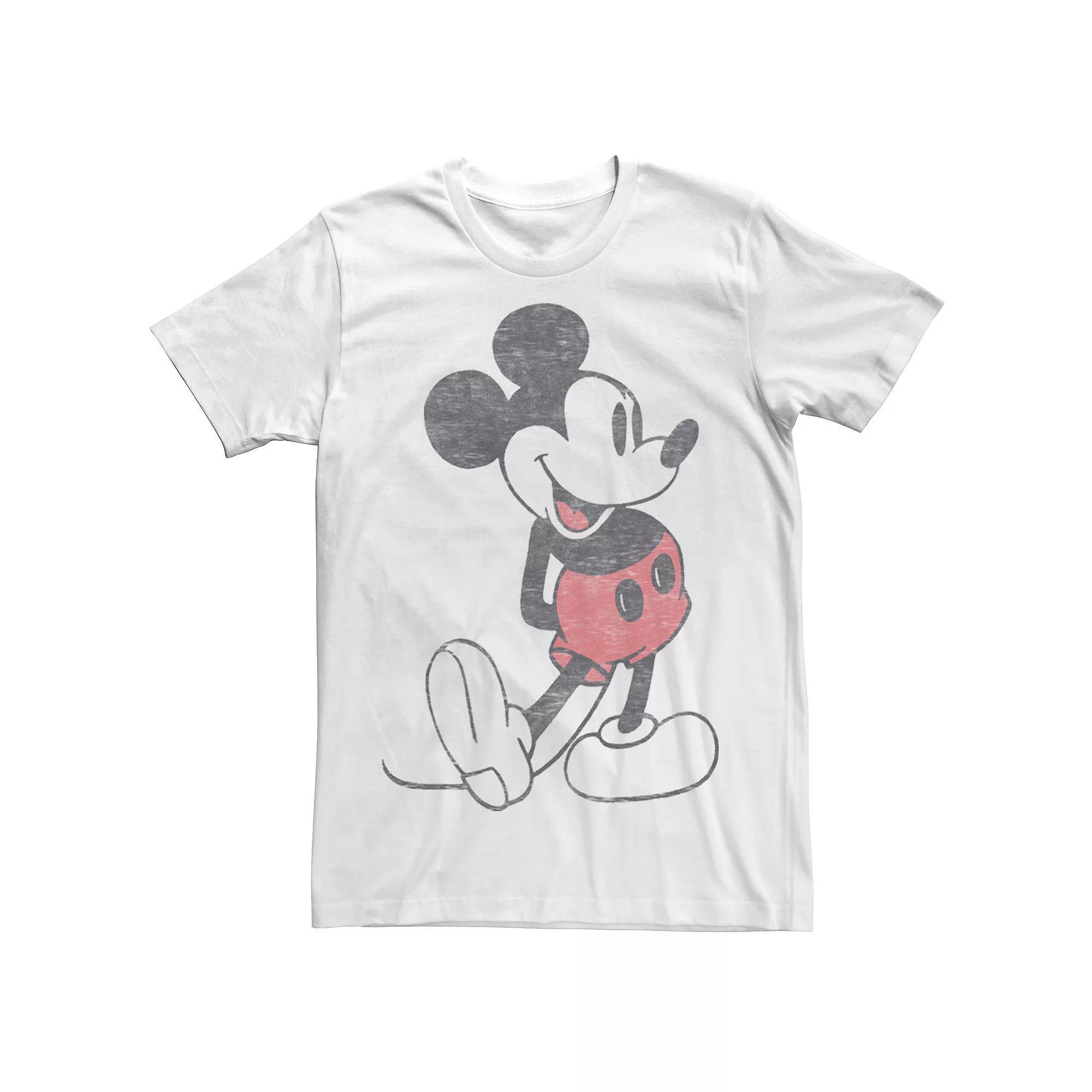 Disney's Mickey & Friends Mickey Mouse Men's Vintage Portrait Tee, Boy's, Size: Large, White Product Image