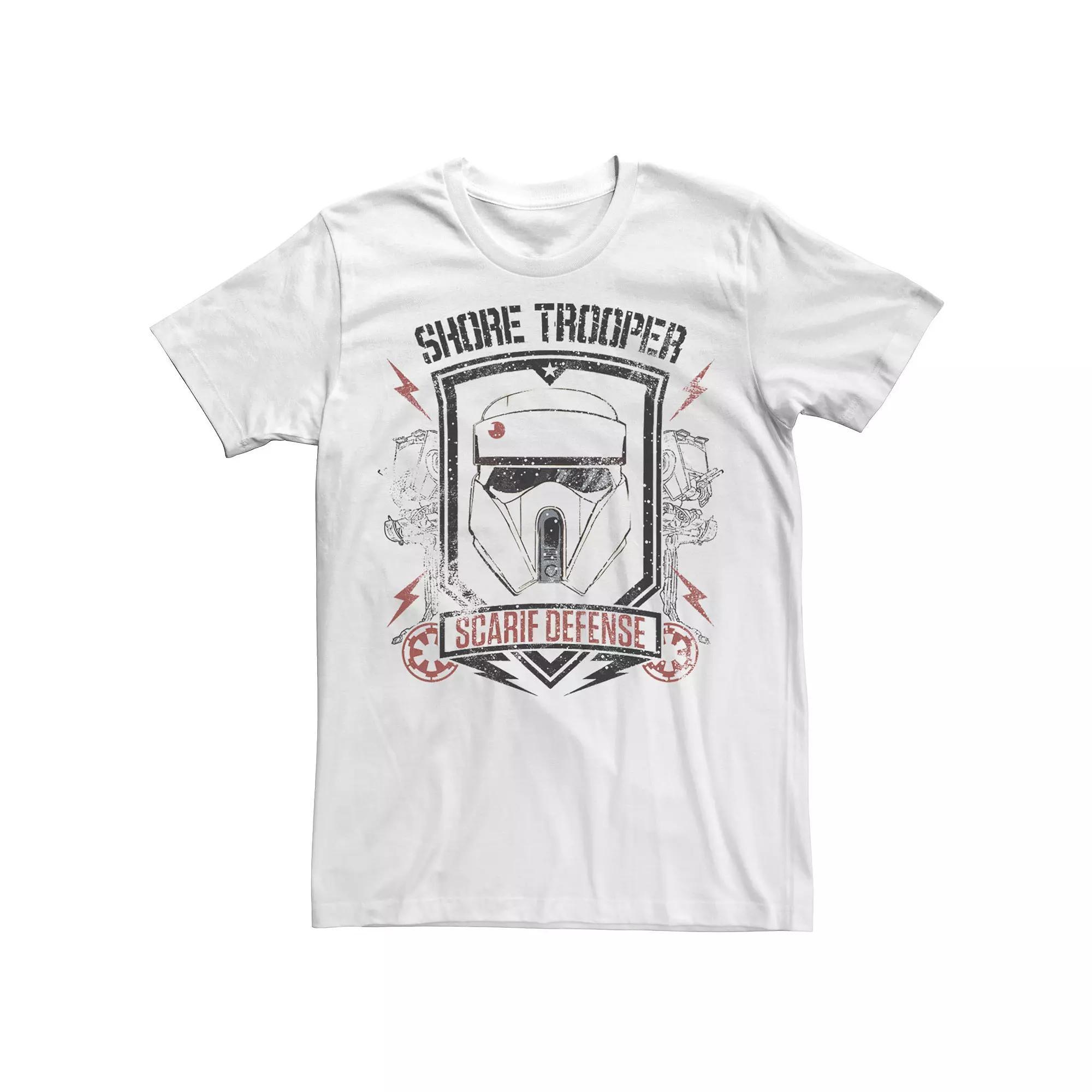 Men's Star Wars Rogue One Shoretrooper Scarif Defense Tee, Size: Small, White Product Image