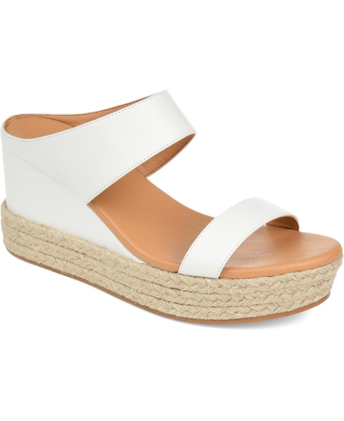 Journee Alissa Womens Wedge Sandals Blue Product Image