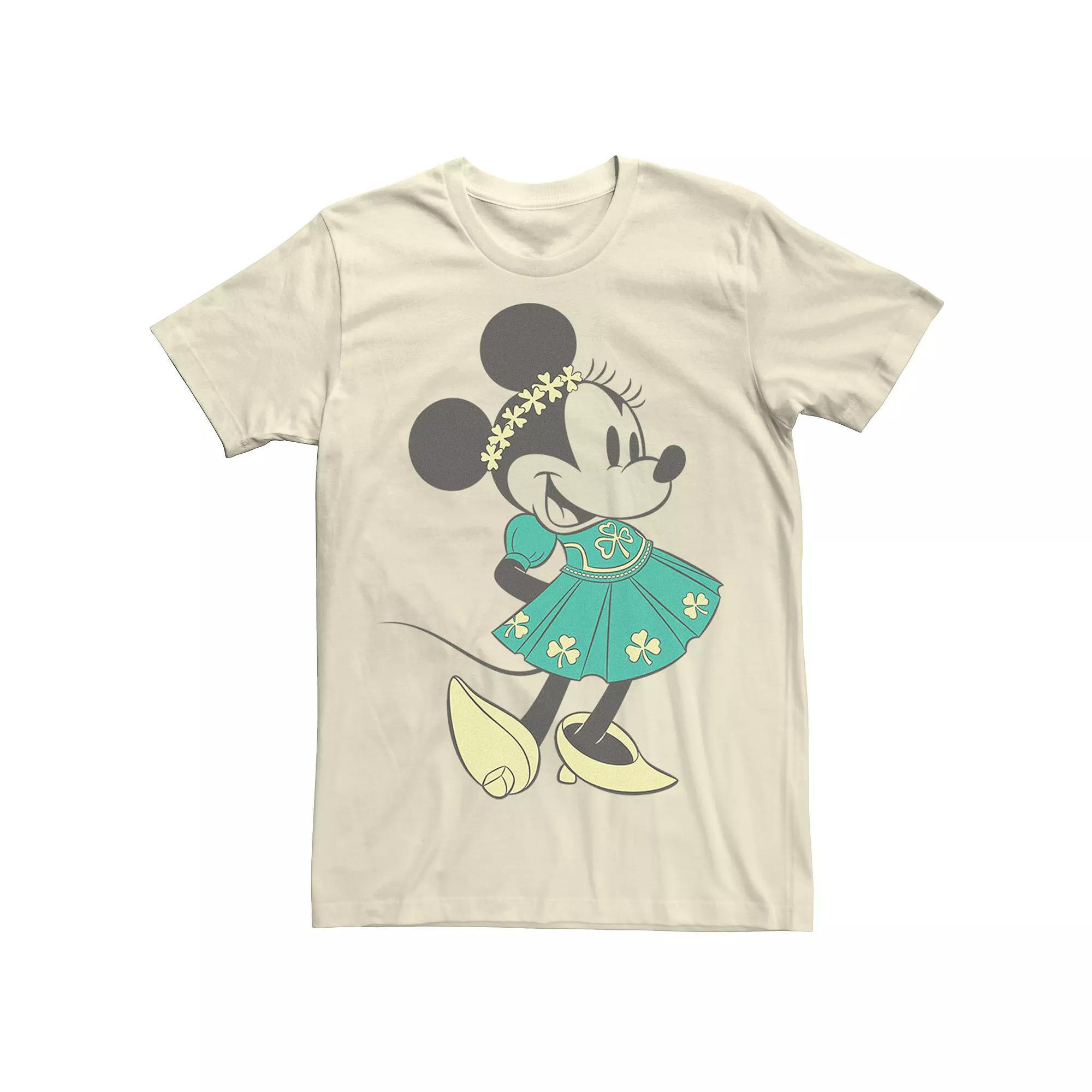 Disney's Mickey And Friends Men's St. Patrick's Day Minnie Tee, Size: Medium, Natural Product Image