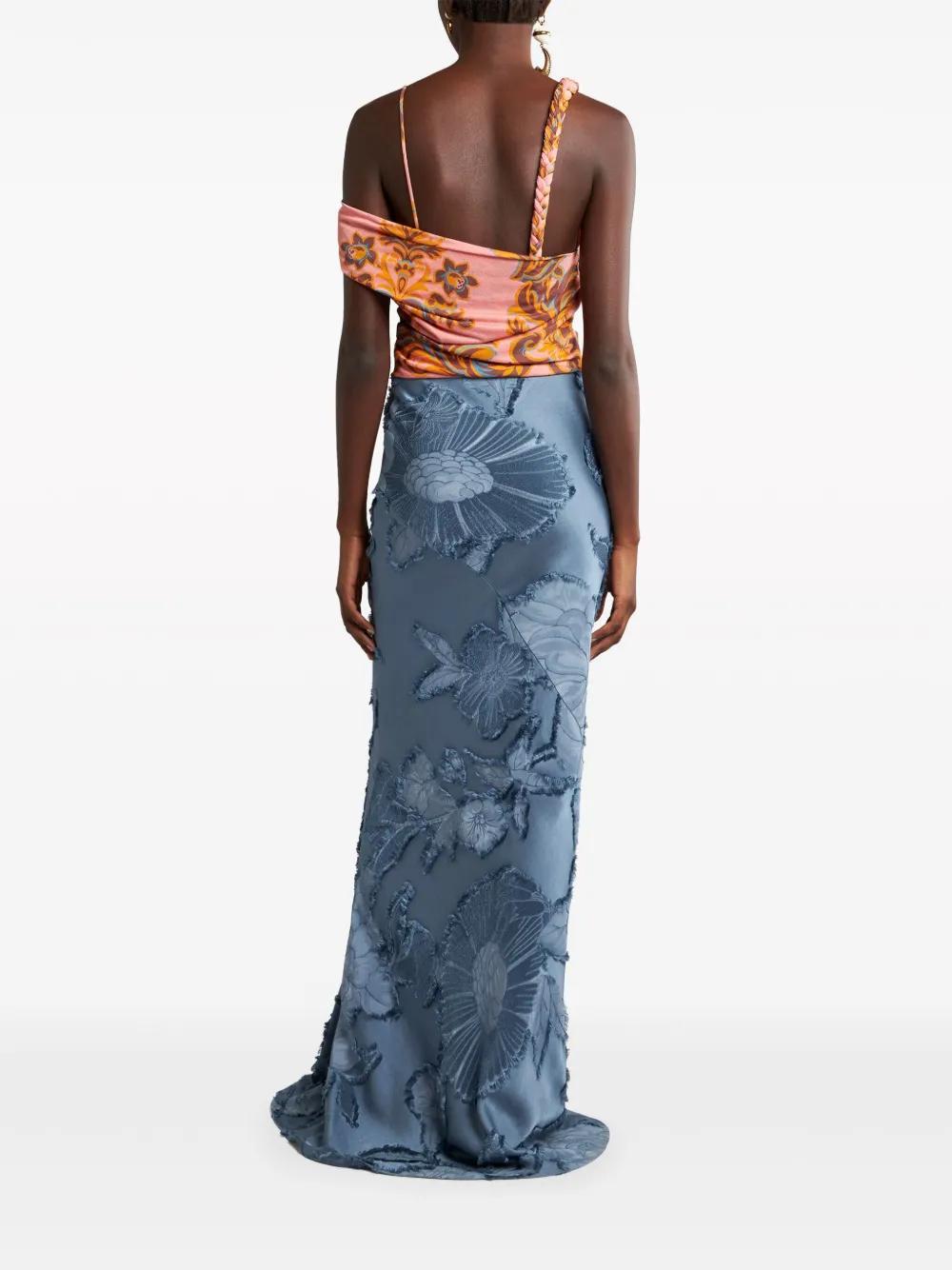contrasting-panel maxi dress Product Image