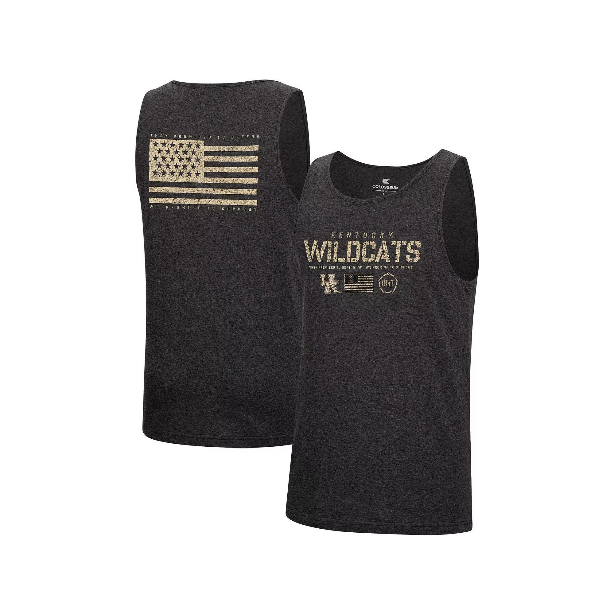Men's Colosseum Heathered Black Kentucky Wildcats Military Appreciation OHT Transport Tank Top, Size: Small, Charco Product Image