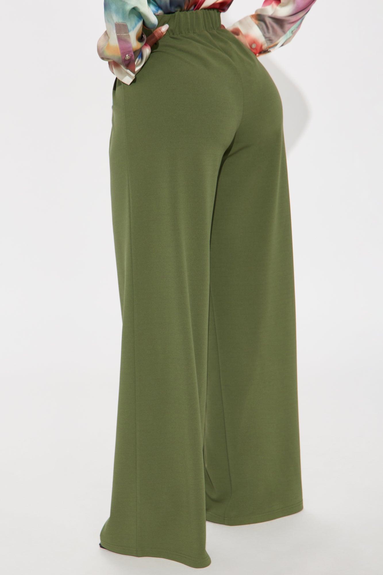 What Matters Most Wide Leg Trouser - Hunter Product Image