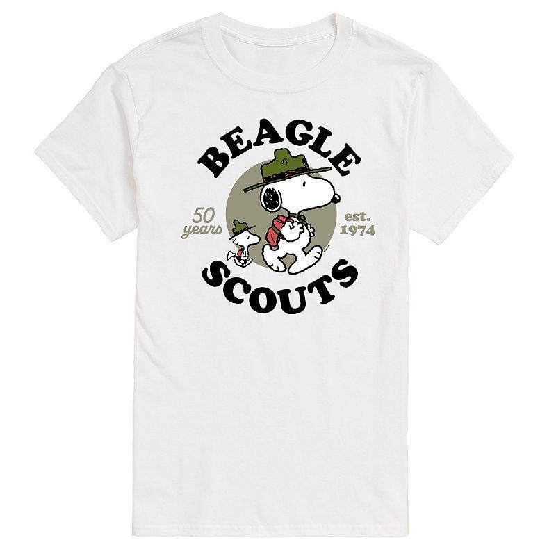 Big & Tall Peanuts Beagle Scouts 50 Years Est. 1974 Graphic Tee, Mens Product Image