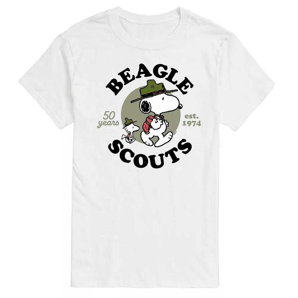 Big & Tall Peanuts Beagle Scouts 50 Years Est. 1974 Graphic Tee, Mens Product Image
