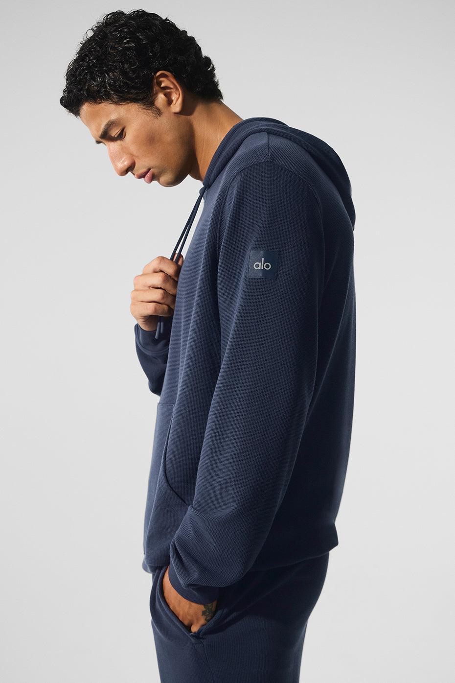 Micro Waffle Fast Break Hoodie - Navy Product Image