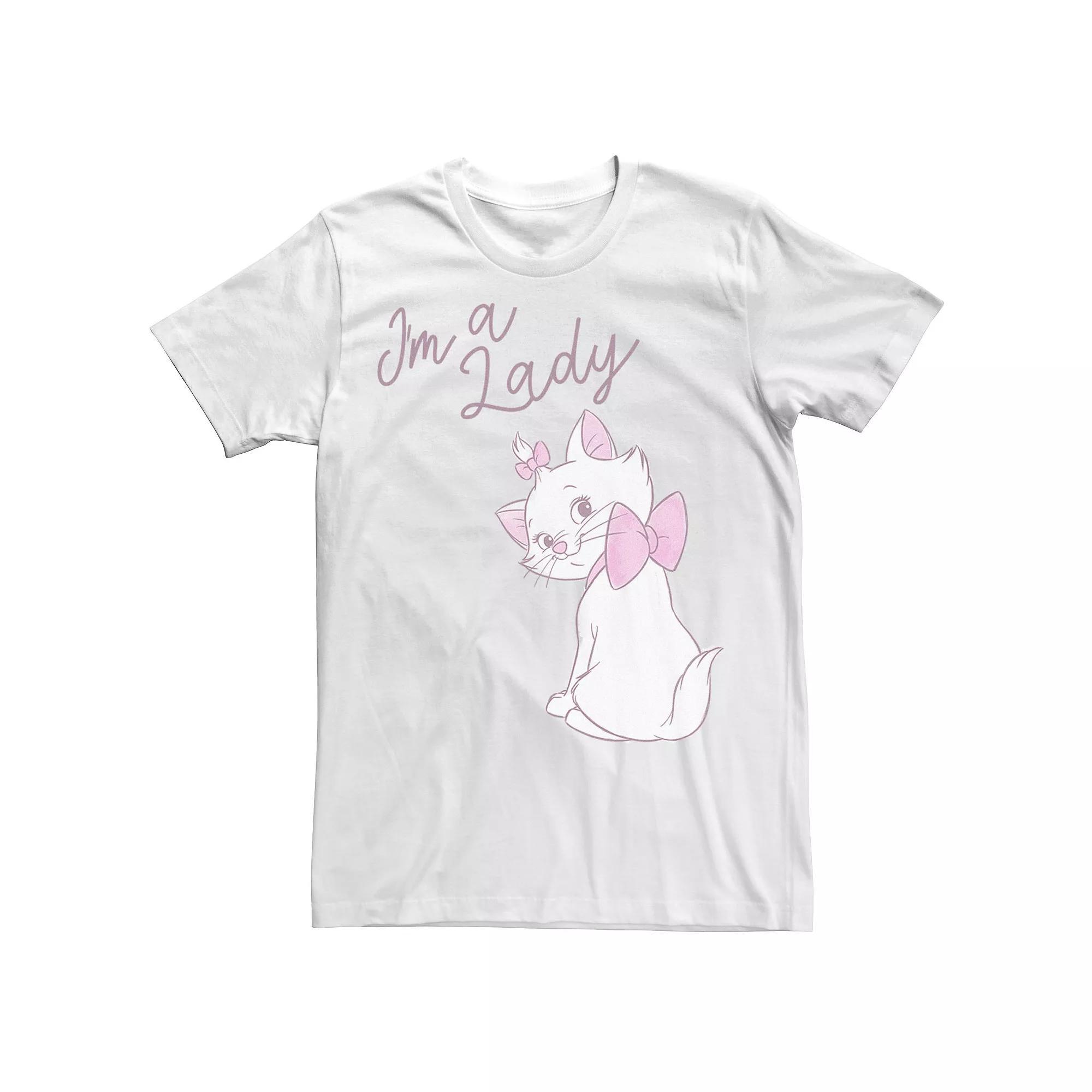 Disney's Aristocats Kitten Marie Men's I'm A Lady Tee, Size: Medium, White Product Image