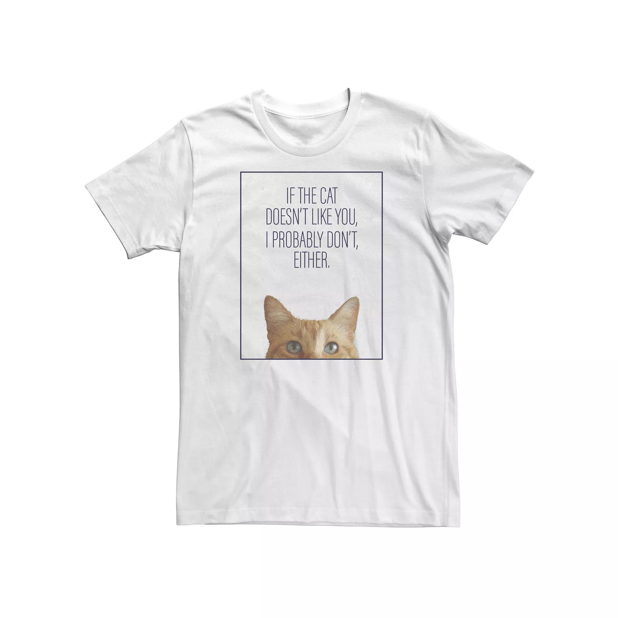 Big & Tall Marvel Captain Marvel If the Cat Doesn't Like You Tee, Men's, Size: 5XL, White Product Image
