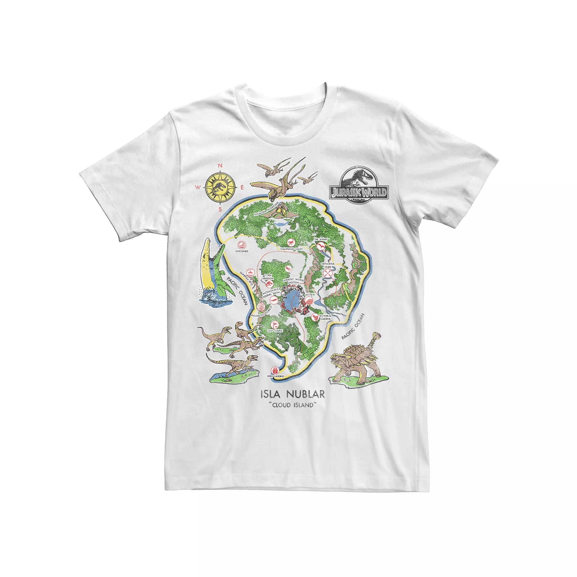 Men's Jurassic World Isla Nublar Tee, Size: Medium, White Product Image