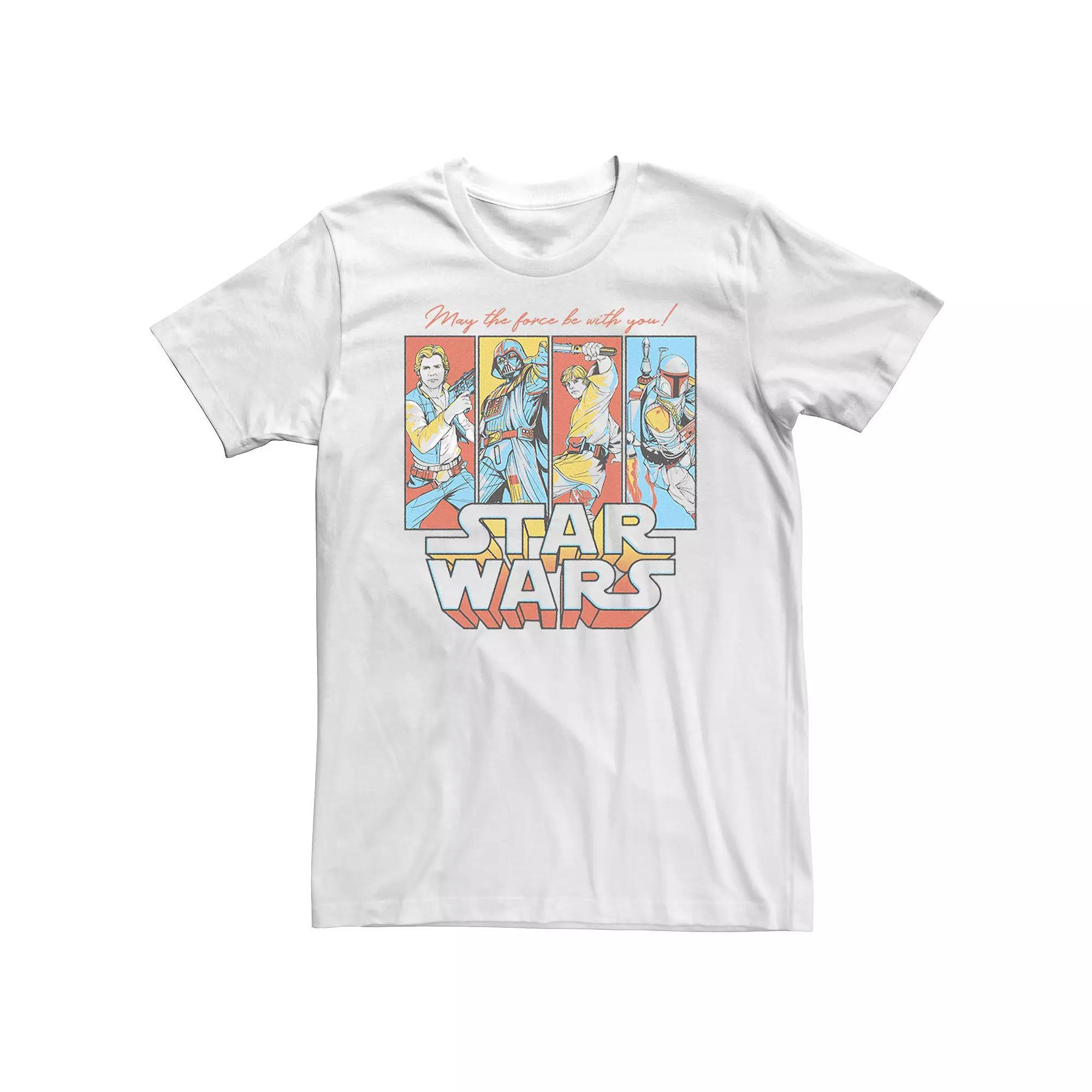 Big & Tall Star Wars Pop Culture Crew Logo Tee, Men's, Size: XXL Tall, White Product Image
