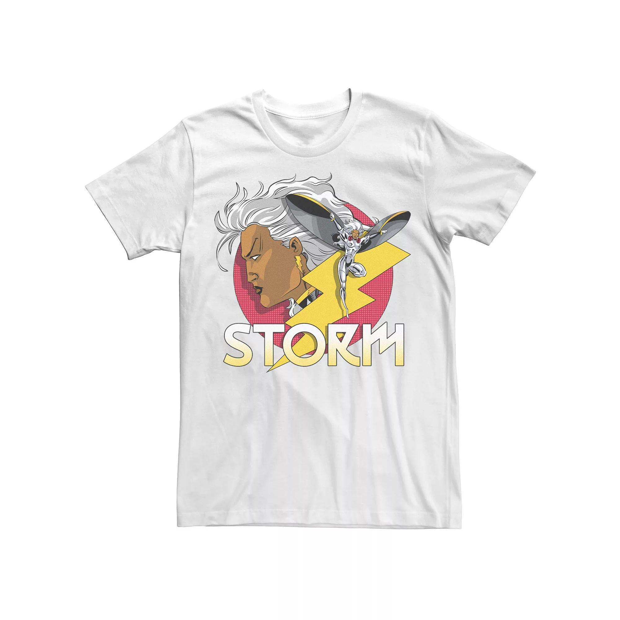 Men's Marvel X-Men Storm Side Profile Collage Tee, Size: Large, White Product Image